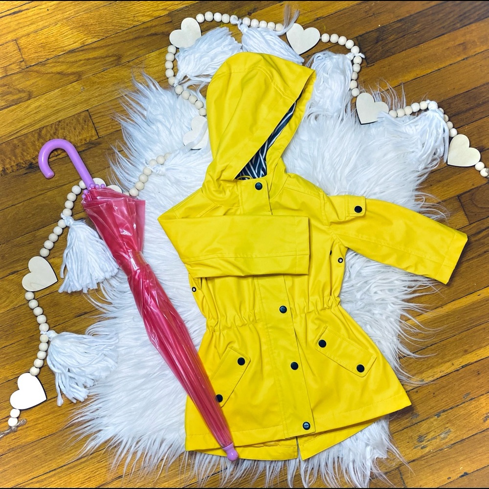 Toddler Girls Matte Vinyl Rain Jacket